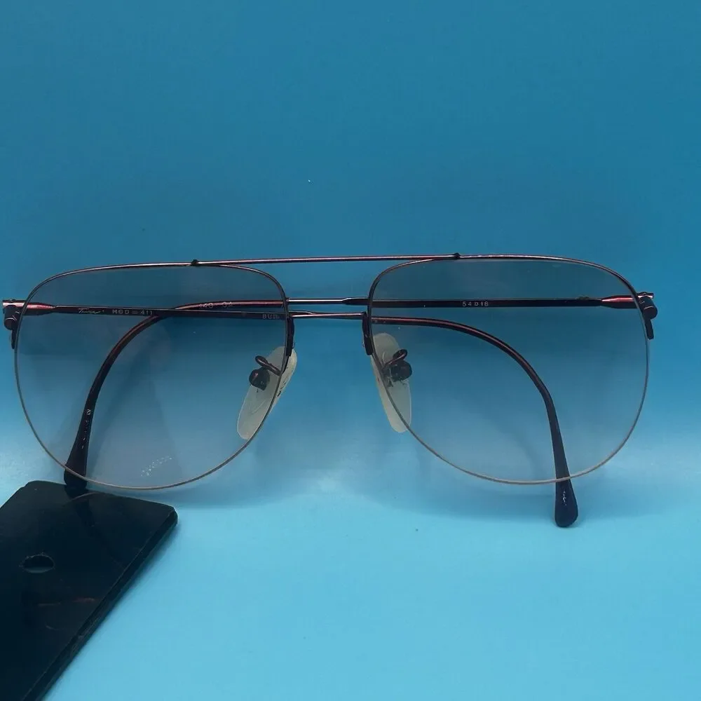 Tura Eyeglasses Modele 411 Red With Tinted Lens 140-54-18 Pre Owned Used Good